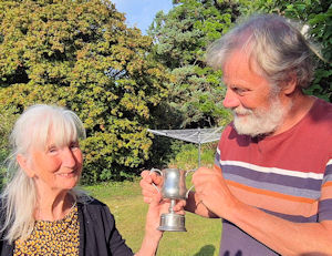 Trevor being awarded the Caines Cup
